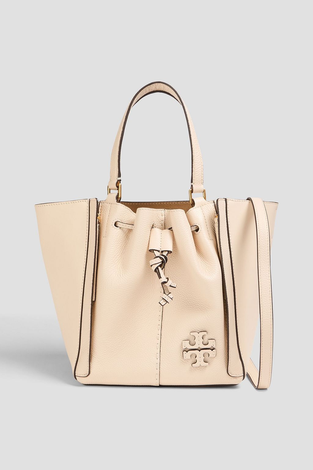 TORY BURCH McGraw Dragonfly smooth and pebbled-leather tote