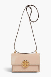 TORY BURCH Miller glossed-leather cross-body bag