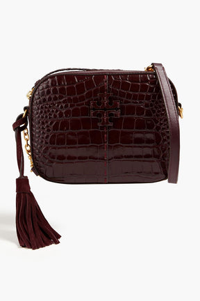 TORY BURCH McGraw croc-effect leather cross-body bag