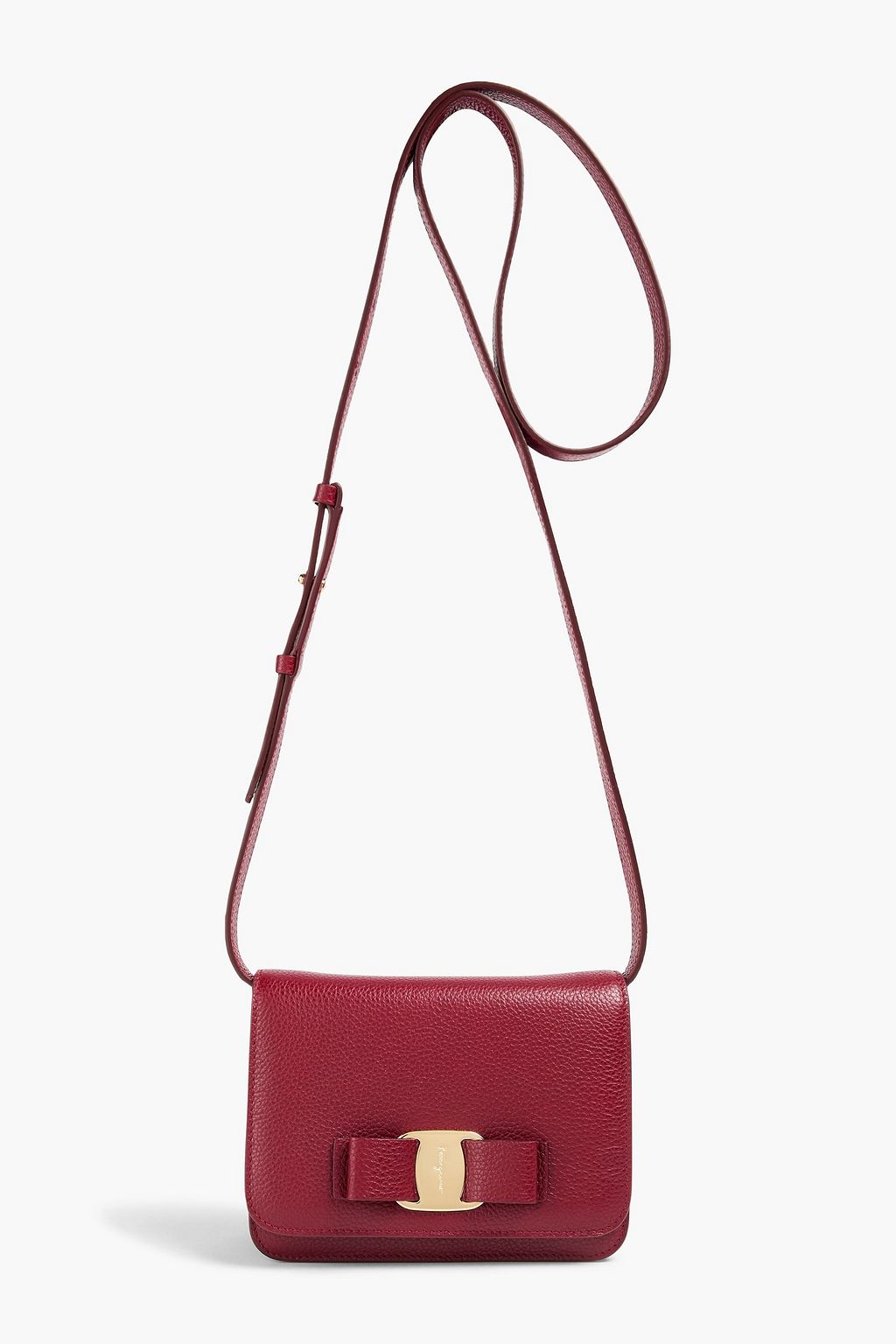 FERRAGAMO Vara pebbled-leather shoulder bag