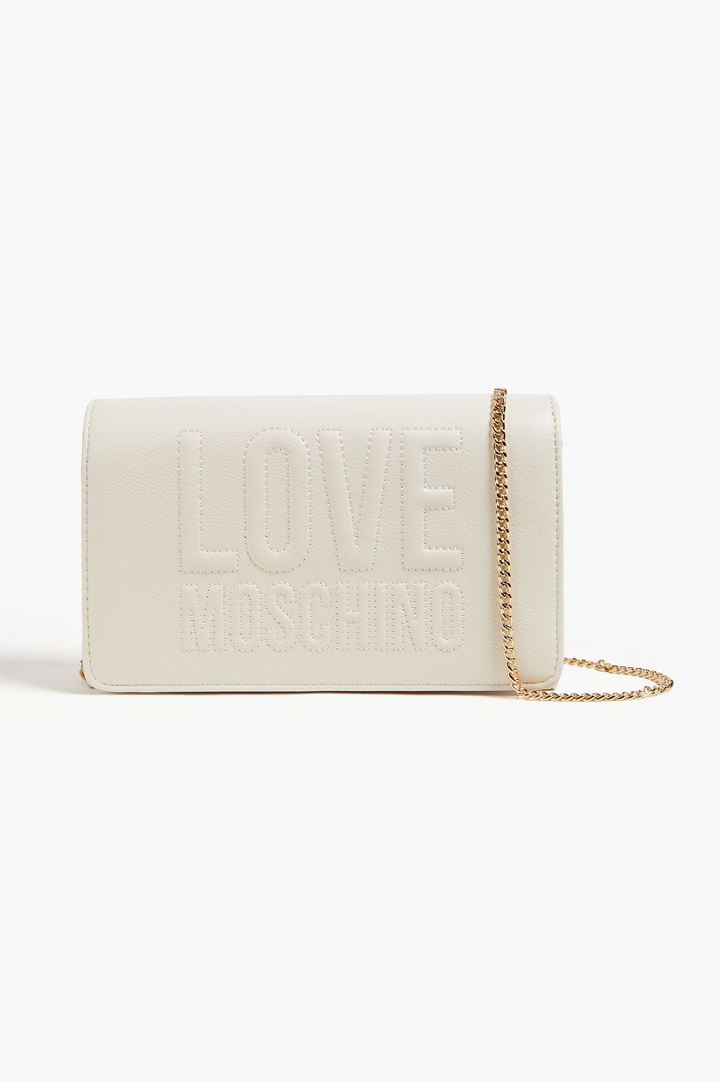 LOVE MOSCHINO Quilted embossed faux leather cross-body bag