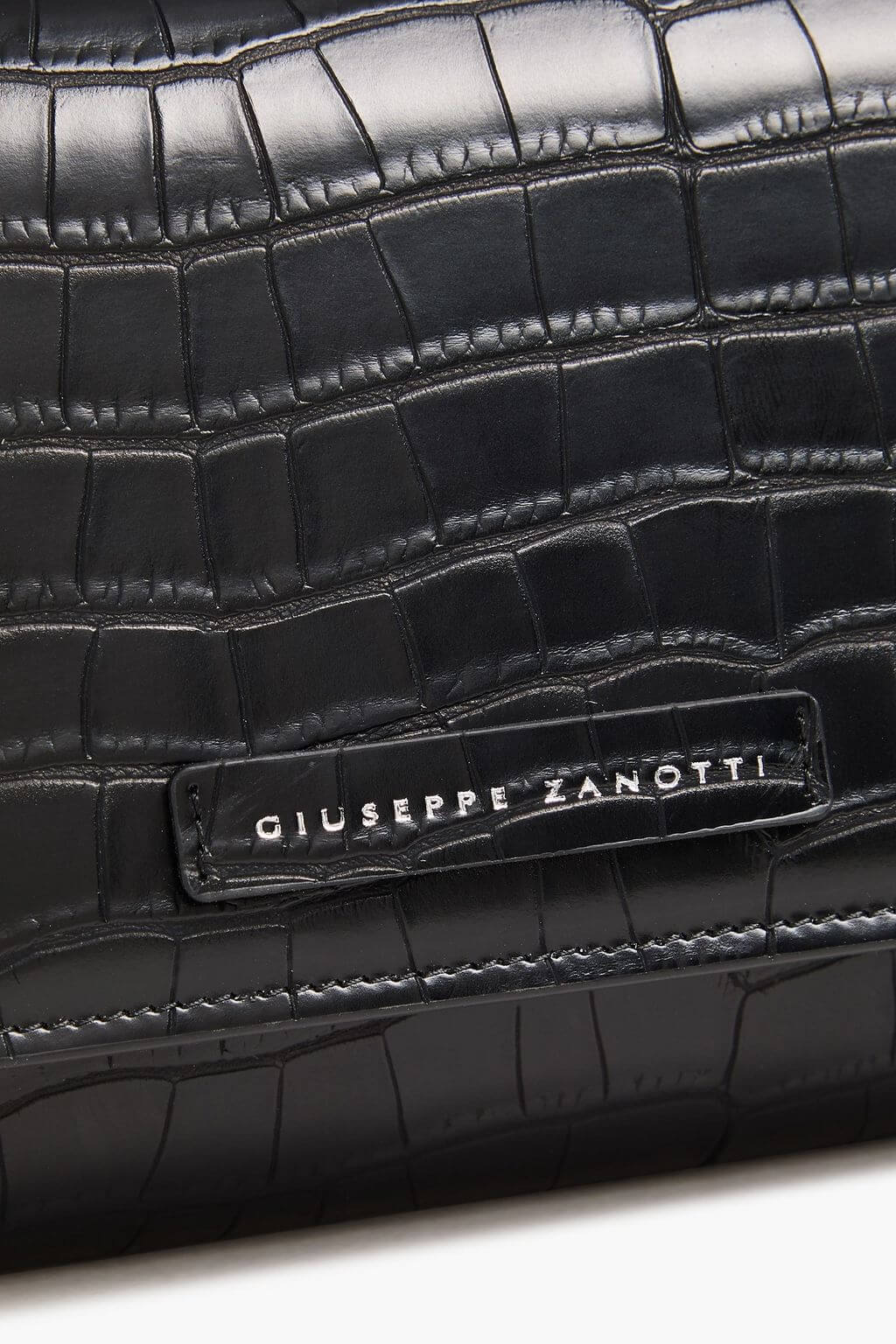 Giuseppe Zanotti GIUSEPPE ZANOTTI Croc-effect leather box clutch - Bags | Shop From The Mirage