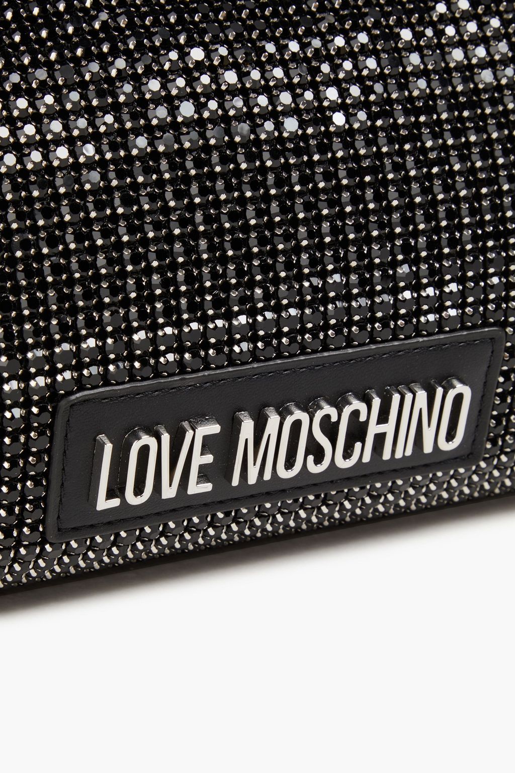 LOVE MOSCHINO Crystal-embellished faux leather shoulder bag