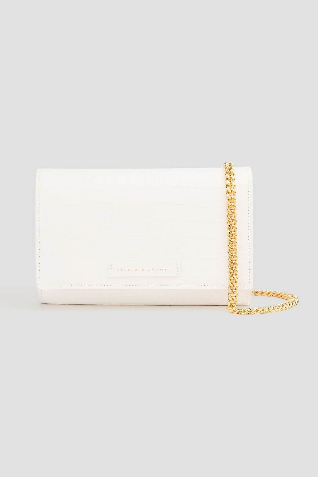 Giuseppe Zanotti GIUSEPPE ZANOTTI Faux croc-effect leather box clutch - Bags | Shop From The Mirage