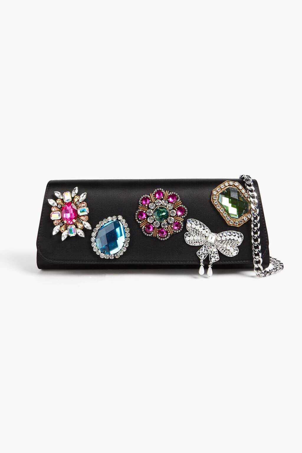Moschino MOSCHINO Embellished satin clutch - Bags | Shop From The Mirage