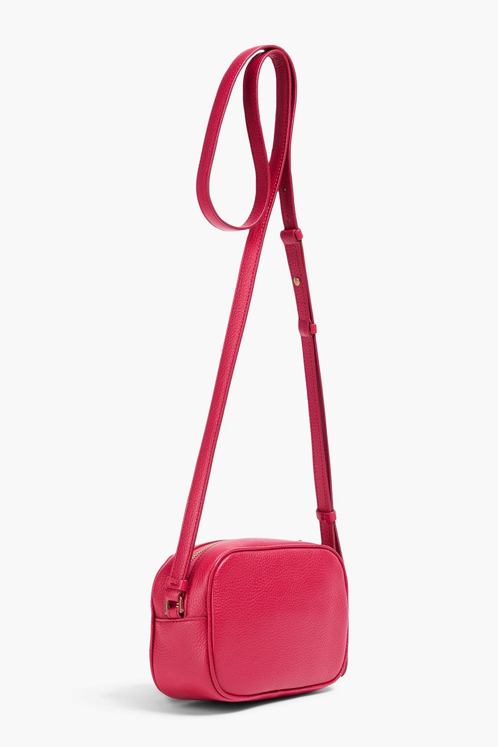 FERRAGAMO Vara bow-detailed pebbled-leather cross-body bag