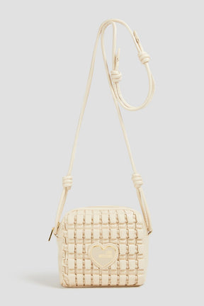 LOVE MOSCHINO Woven faux leather shoulder bag