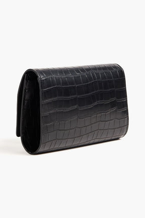 GIUSEPPE ZANOTTI Croc-effect leather box clutch