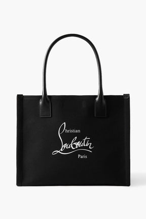 CHRISTIAN LOUBOUTIN Nastroloubi large leather-trimmed printed canvas tote