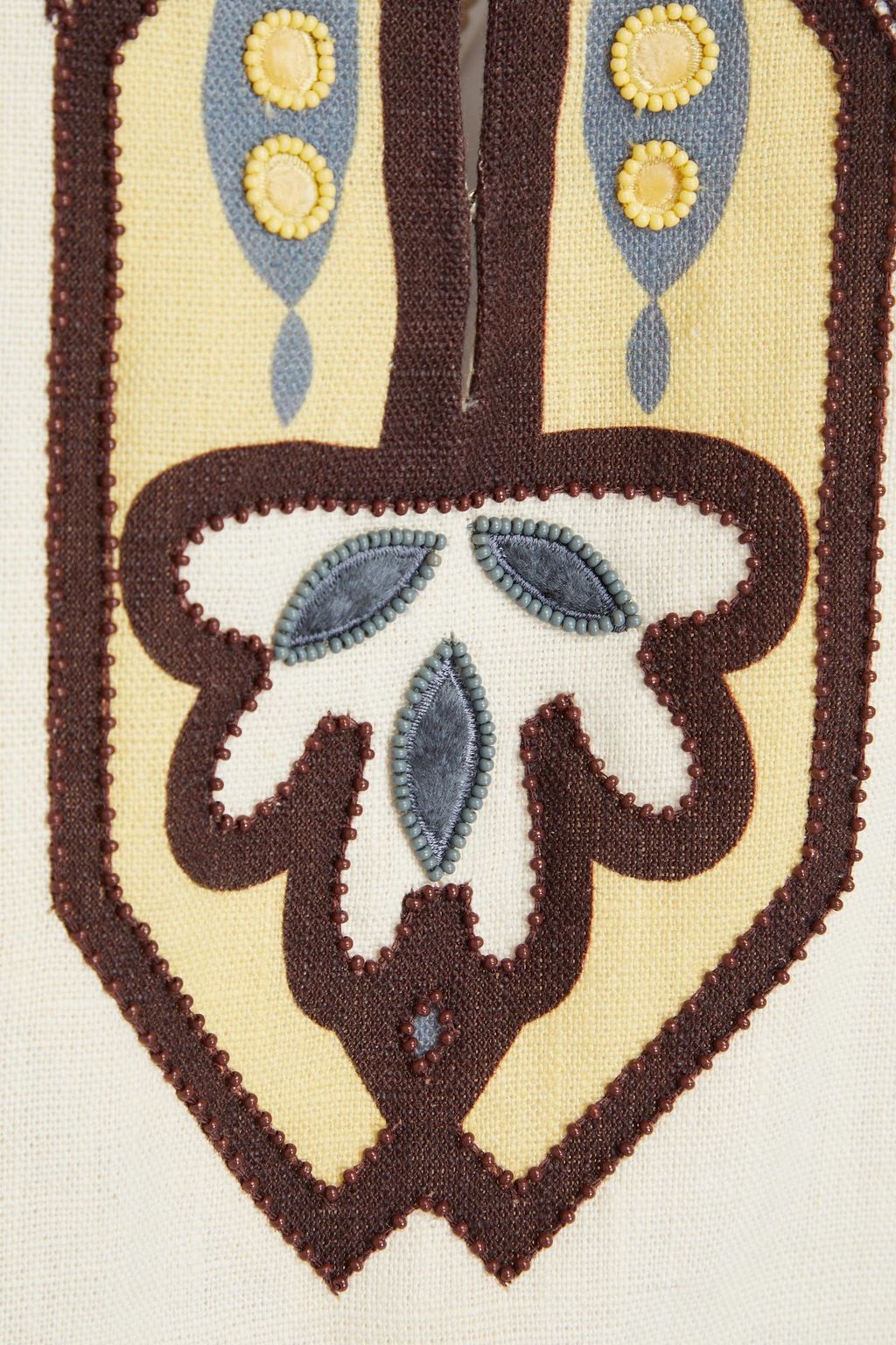 Tory Burch TORY BURCH Embroidered linen-canvas kaftan - Size: XXS T-Shirts | Shop From The Mirage