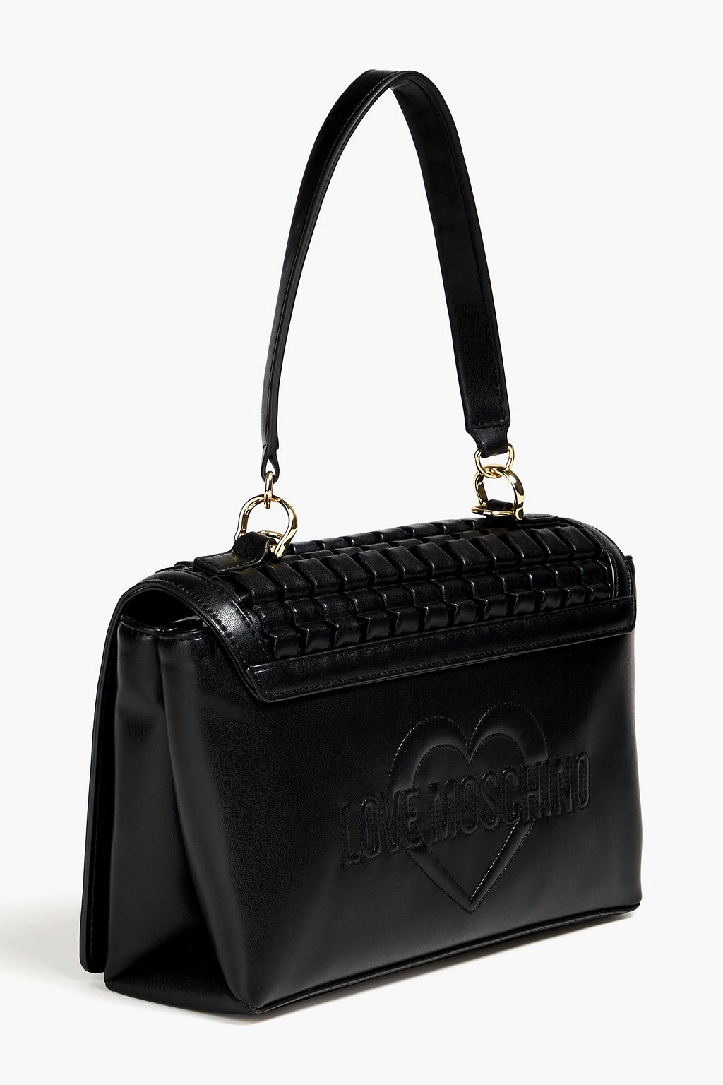 LOVE MOSCHINO Woven faux leather shoulder bag