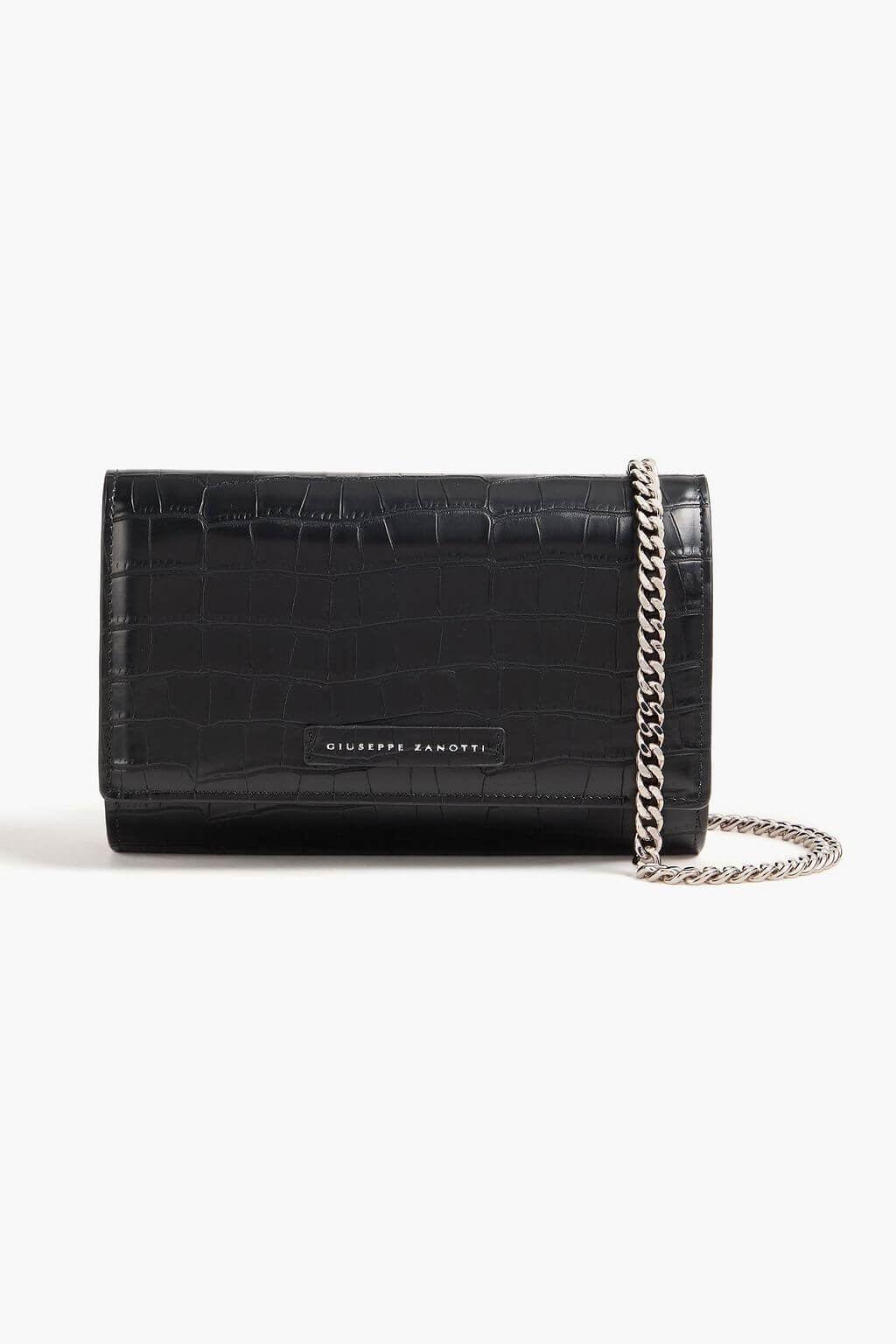 Giuseppe Zanotti GIUSEPPE ZANOTTI Croc-effect leather box clutch - Bags | Shop From The Mirage