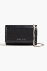 GIUSEPPE ZANOTTI Croc-effect leather box clutch