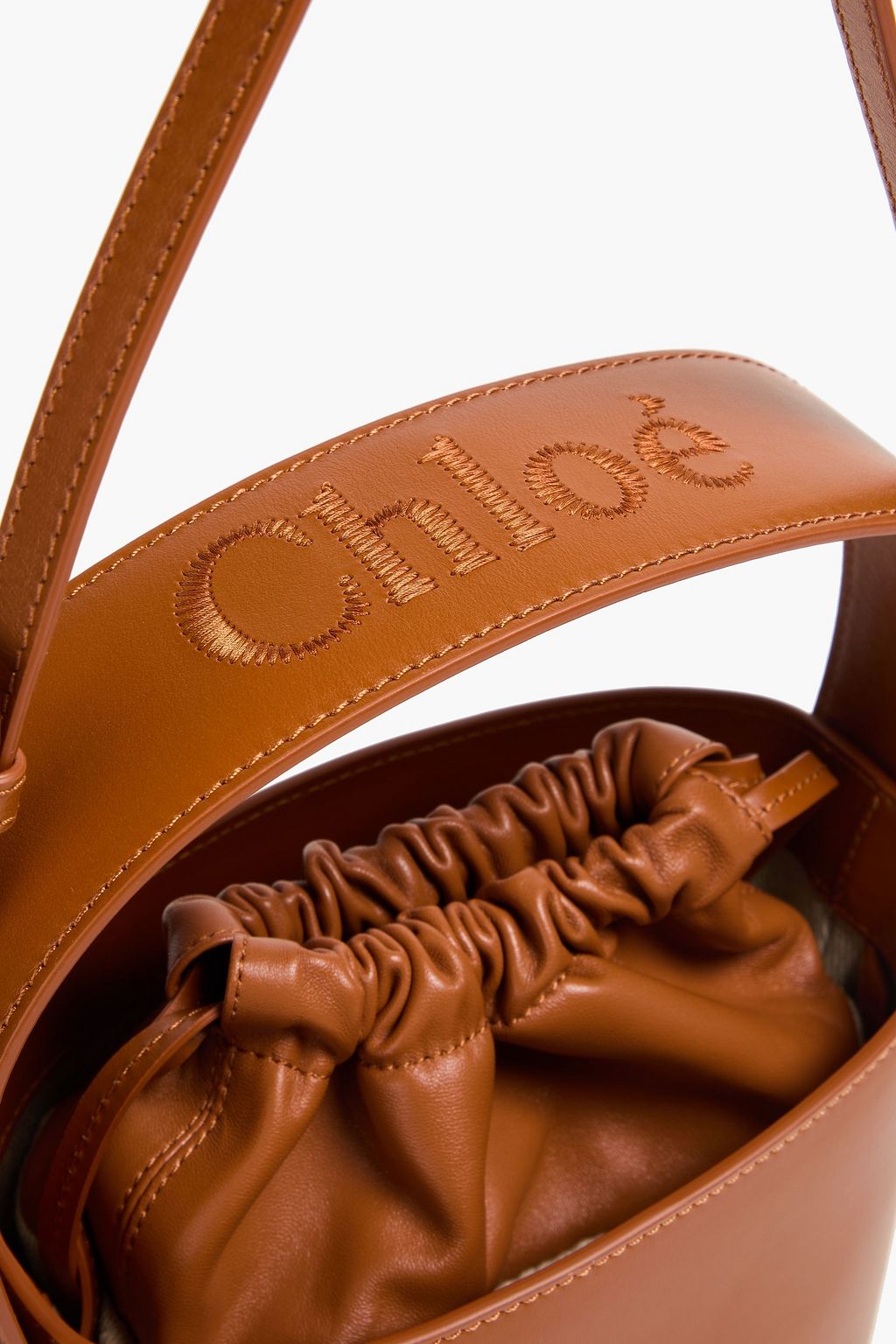 Sense leather bucket bag