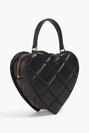 MOSCHINO Quilted embellished leather tote