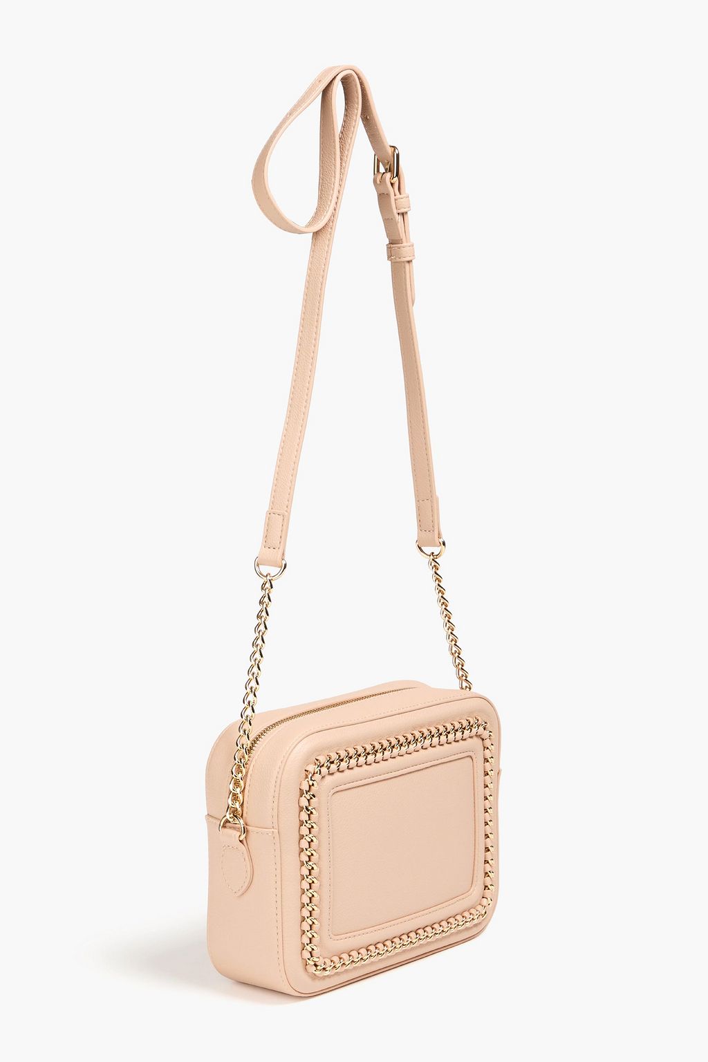 LOVE MOSCHINO Chain-embellished faux leather cross-body bag