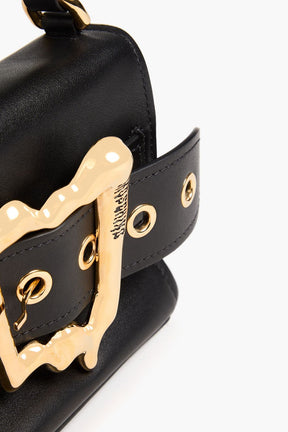 MOSCHINO Morphed Buckle embellished leather tote