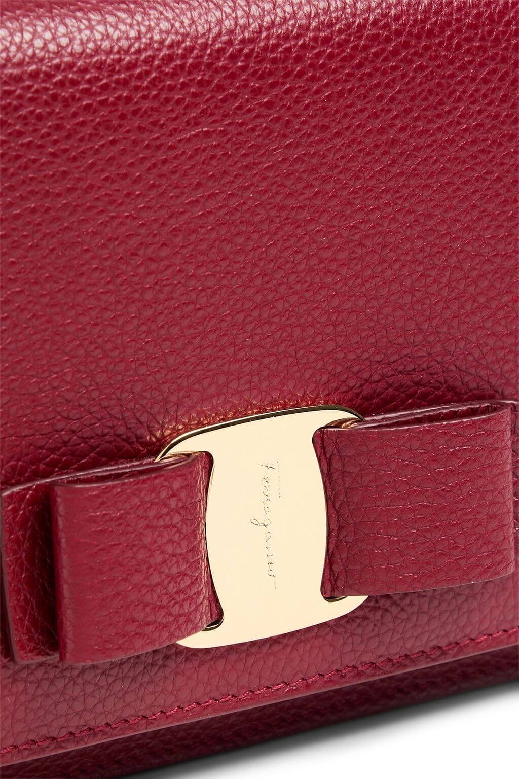 Ferragamo FERRAGAMO Vara pebbled-leather shoulder bag - Bags | Shop From The Mirage