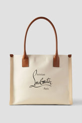 CHRISTIAN LOUBOUTIN Nastroloubi large leather-trimmed printed canvas tote