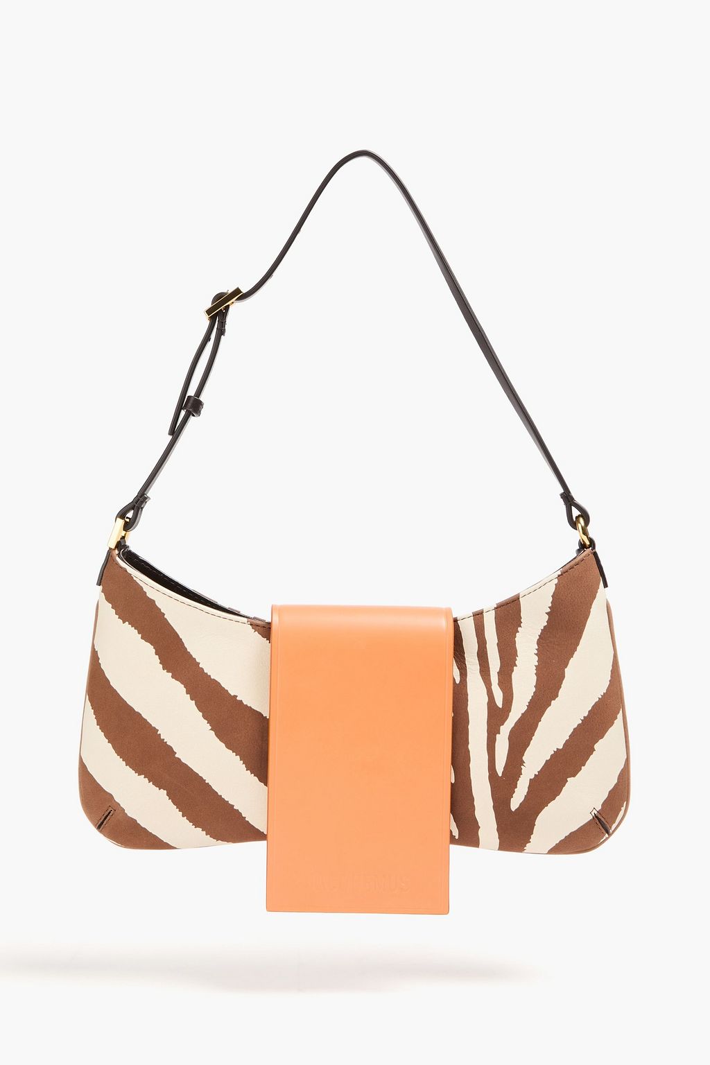 JACQUEMUS Le Bisou zebra-print leather shoulder bag