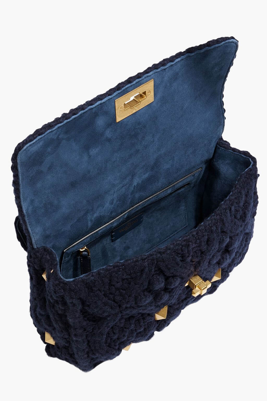 Valentino Garavani VALENTINO GARAVANI Roman Stud cable-knit shoulder bag - Bags | Shop From The Mirage