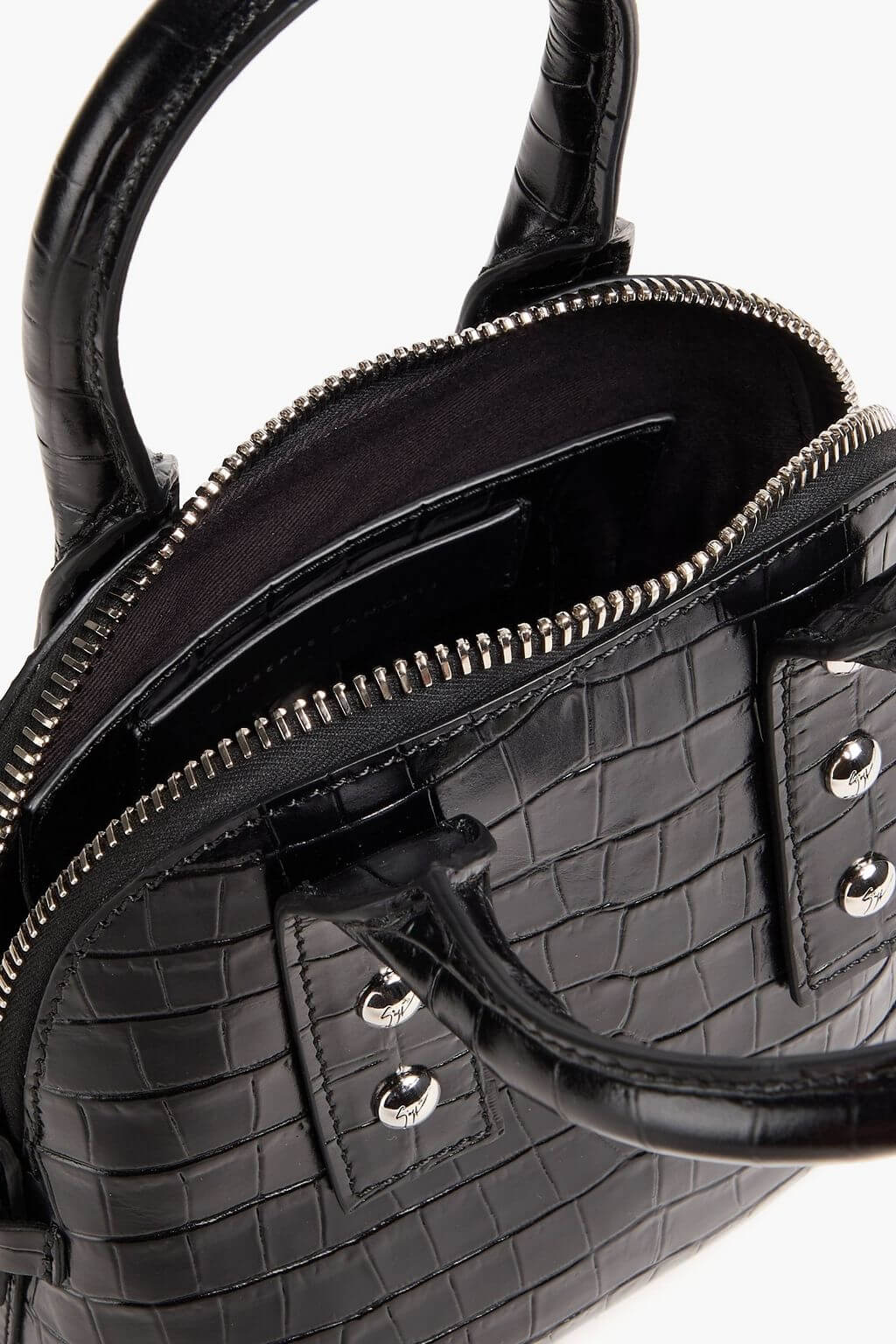 Giuseppe Zanotti GIUSEPPE ZANOTTI Studded croc-effect leather tote - Bags | Shop From The Mirage