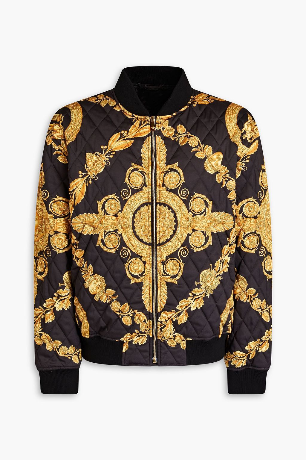 Versace VERSACE Quilted printed satin-twill bomber jacket - Size: S Jackets | Shop From The Mirage