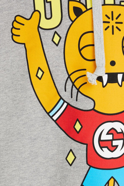 Gucci GUCCI Printed French cotton-terry hoodie - Size: M Hoodies | Shop From The Mirage