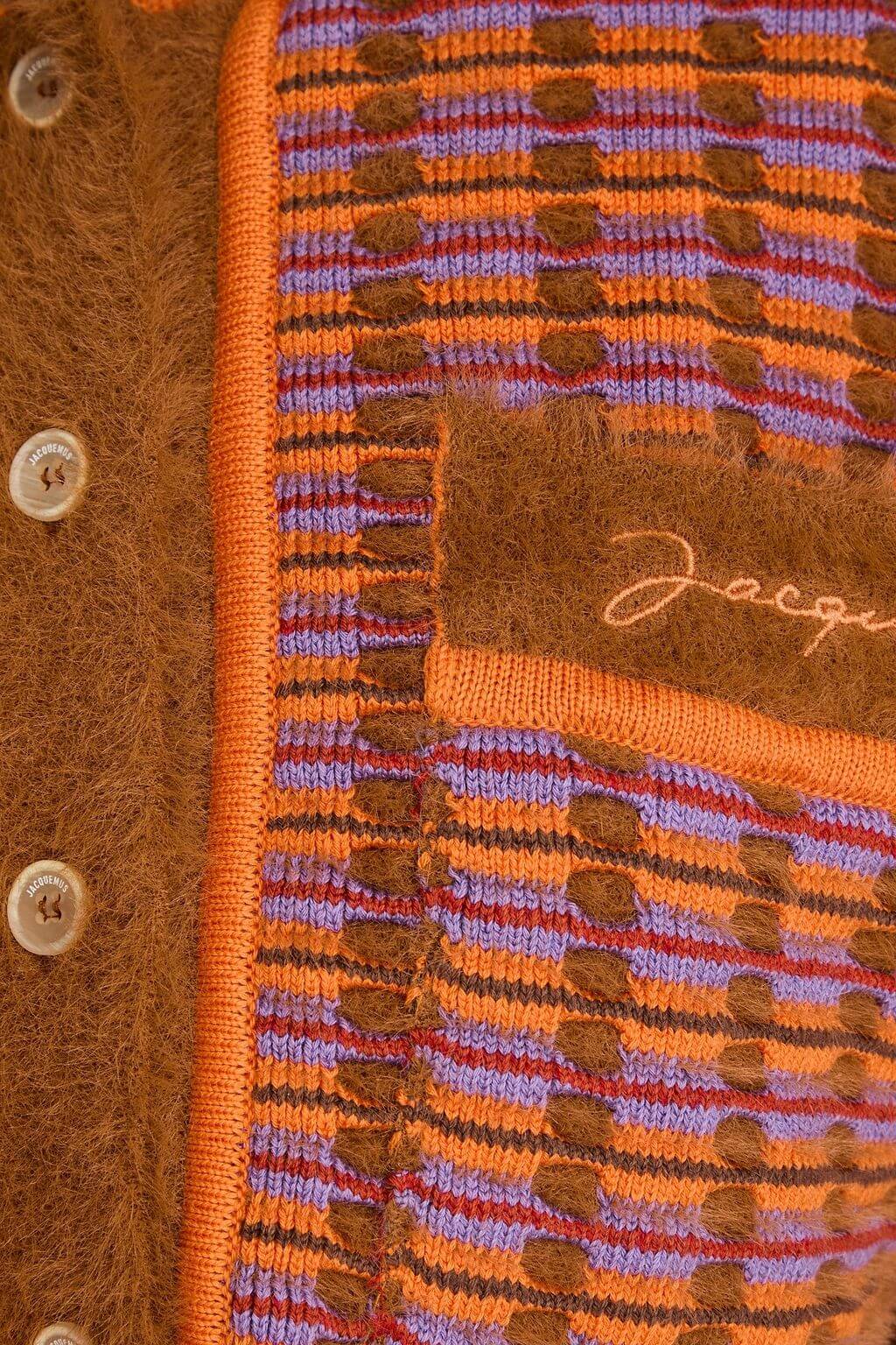 Jacquemus JACQUEMUS Striped open-knit cotton-blend cardigan - Size: XXS Sweatshirts | Shop From The Mirage