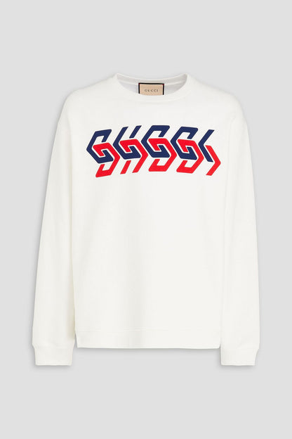 Gucci GUCCI Printed French cotton-terry sweatshirt - Size: S Sweatshirts | Shop From The Mirage