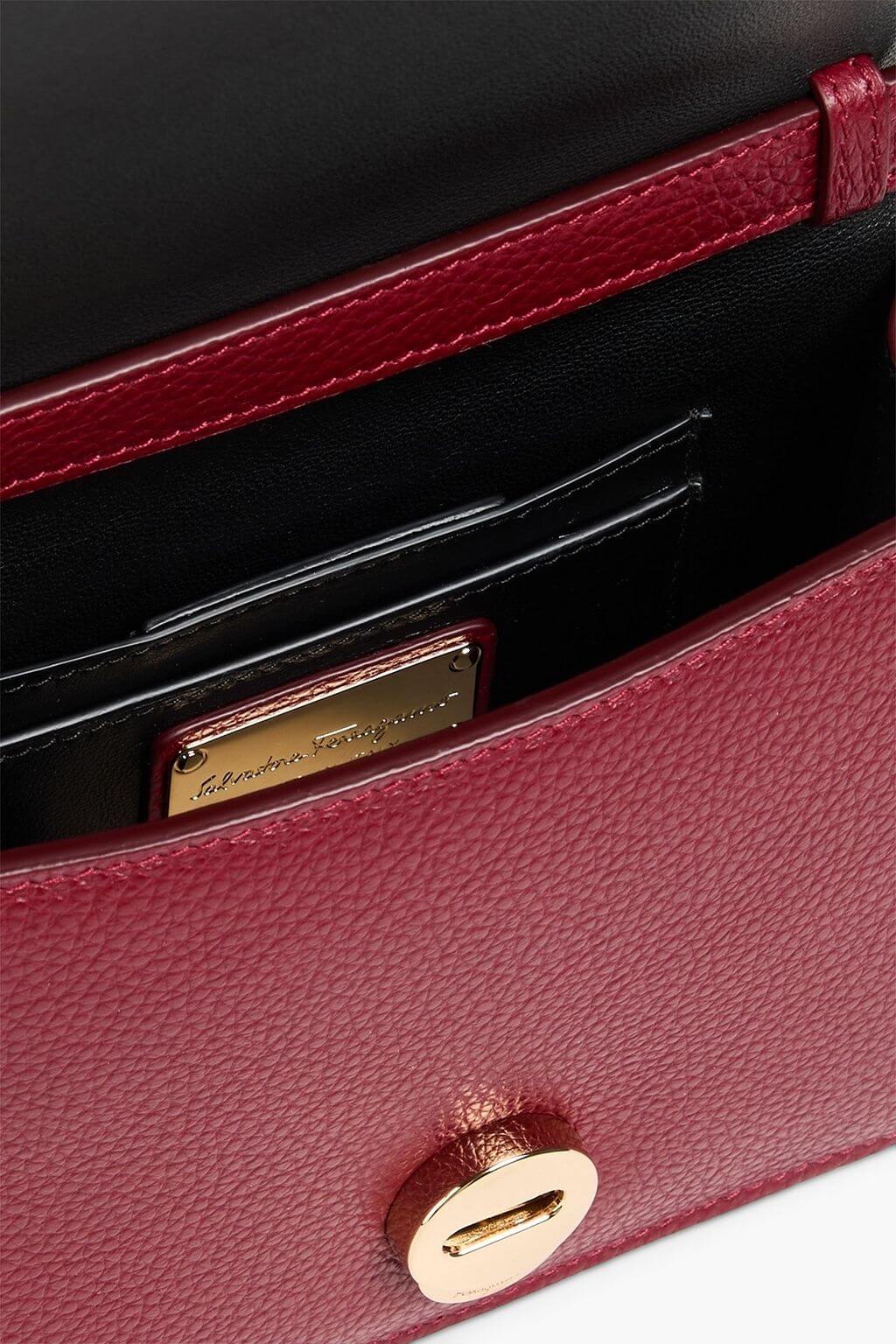 Ferragamo FERRAGAMO Vara pebbled-leather shoulder bag - Bags | Shop From The Mirage
