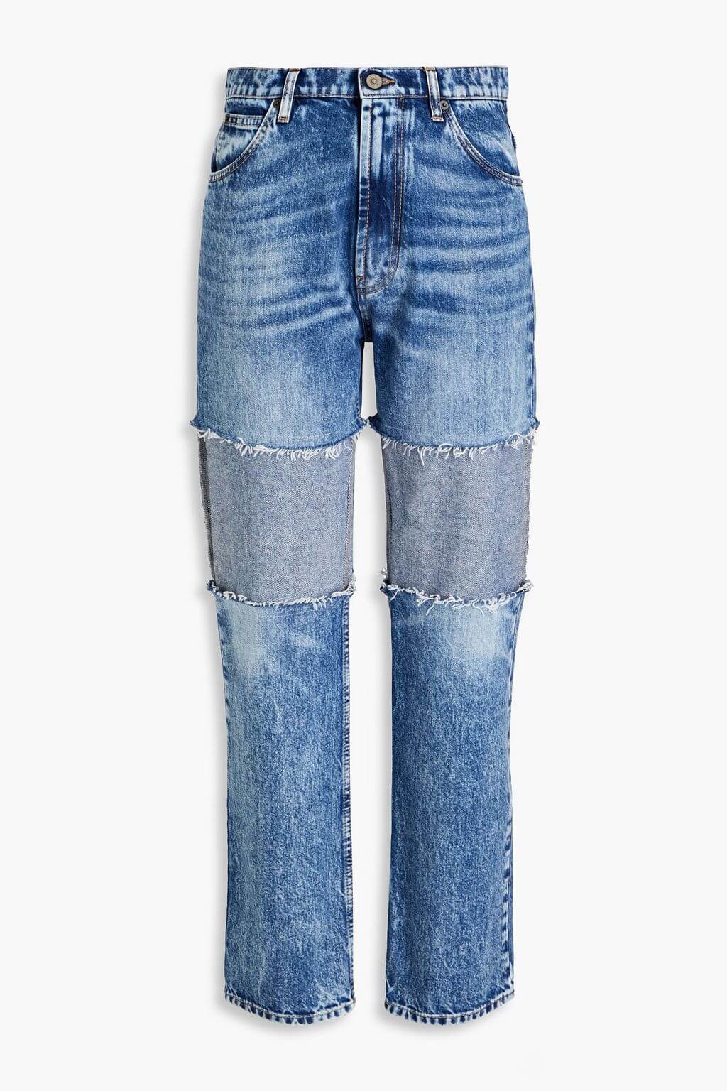 Maison Margiela MAISON MARGIELA Patchwork high-rise straight-leg jeans - Size: 24 Jeans | Shop From The Mirage