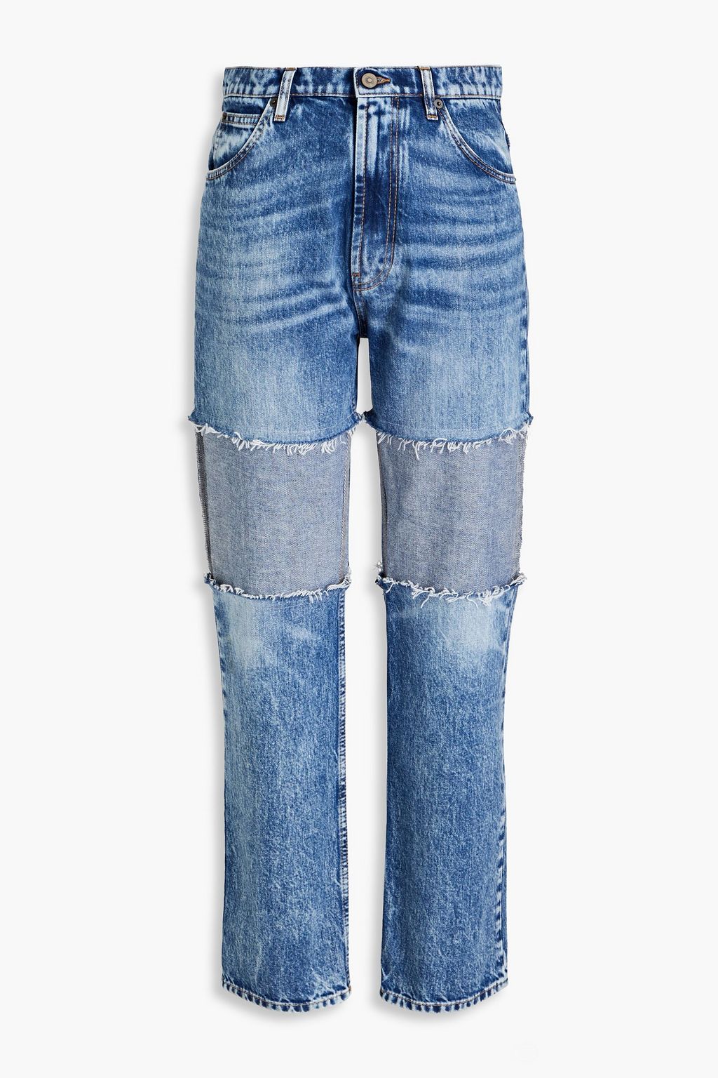 MAISON MARGIELA Patchwork high-rise straight-leg jeans