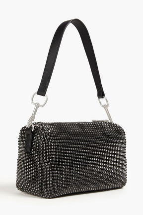 LOVE MOSCHINO Crystal-embellished faux leather shoulder bag