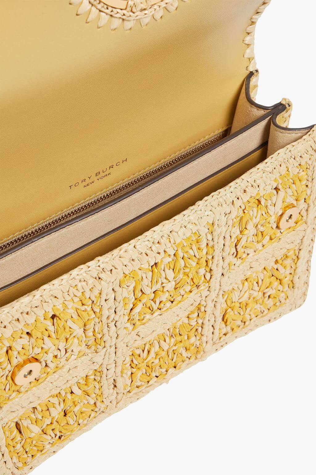 Tory Burch TORY BURCH Miller small raffia and leather shoulder bag - Bags | Shop From The Mirage