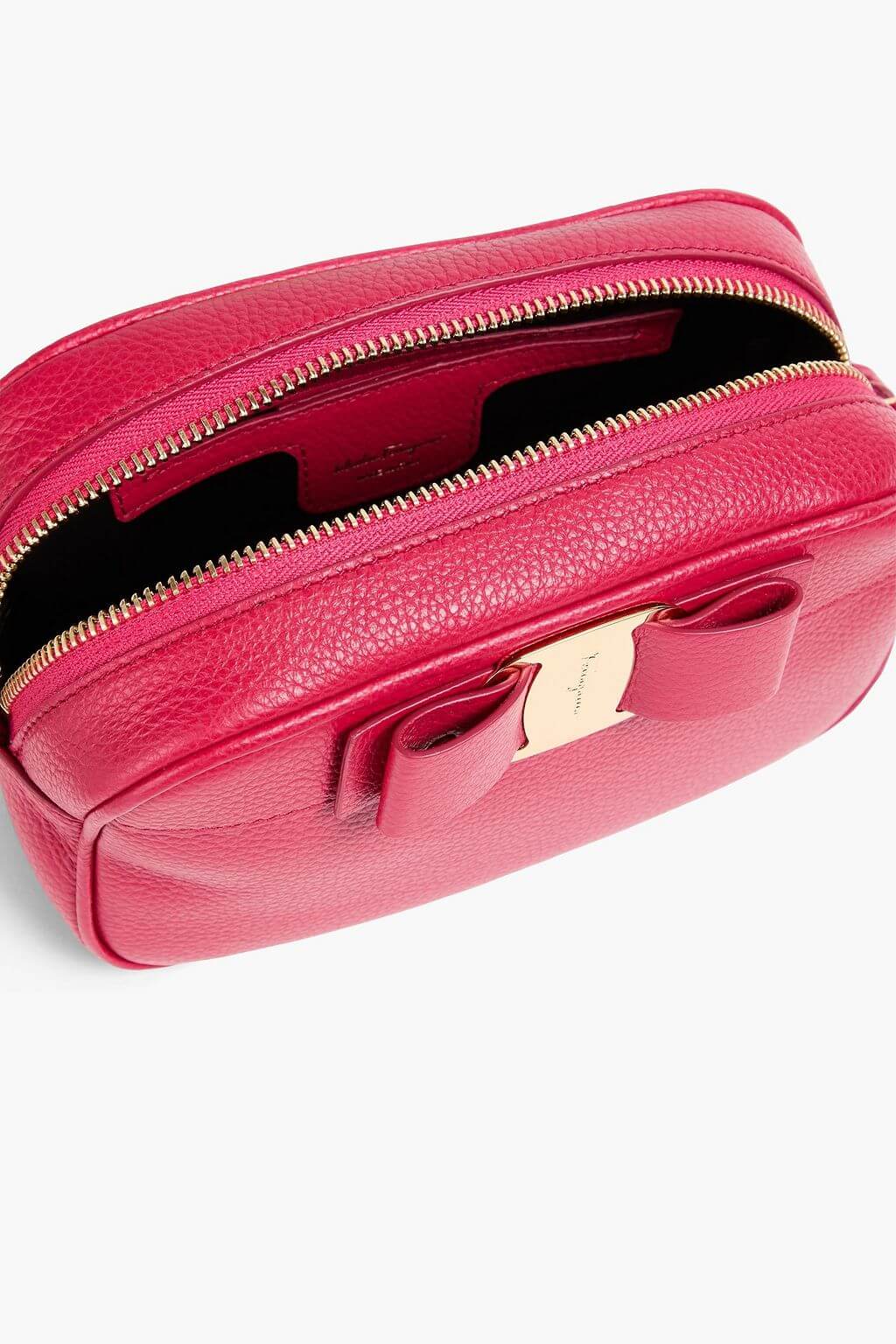 Ferragamo FERRAGAMO Vara bow-detailed pebbled-leather cross-body bag - Bags | Shop From The Mirage