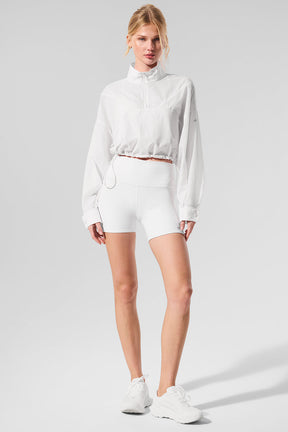 Cropped 1/4 Zip Aerial Pullover