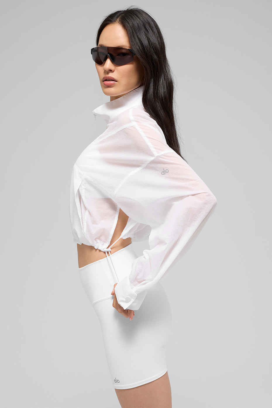 Cropped 1/4 Zip Aerial Pullover