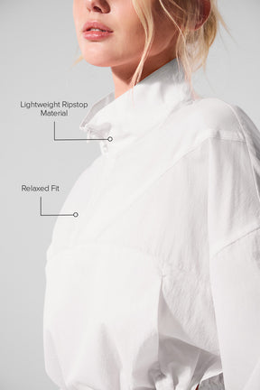 Cropped 1/4 Zip Aerial Pullover