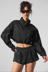 Cropped 1/4 Zip Aerial Pullover