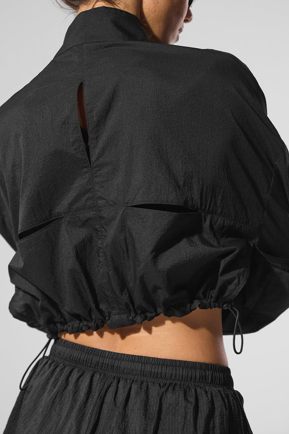 Cropped 1/4 Zip Aerial Pullover