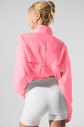 Cropped 1/4 Zip Aerial Pullover