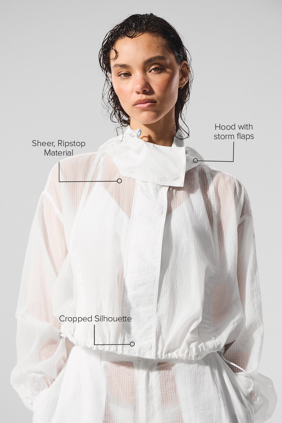 Cropped Game Time Full Zip Jacket