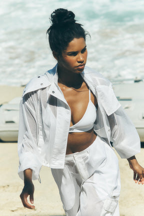 Cropped Game Time Full Zip Jacket