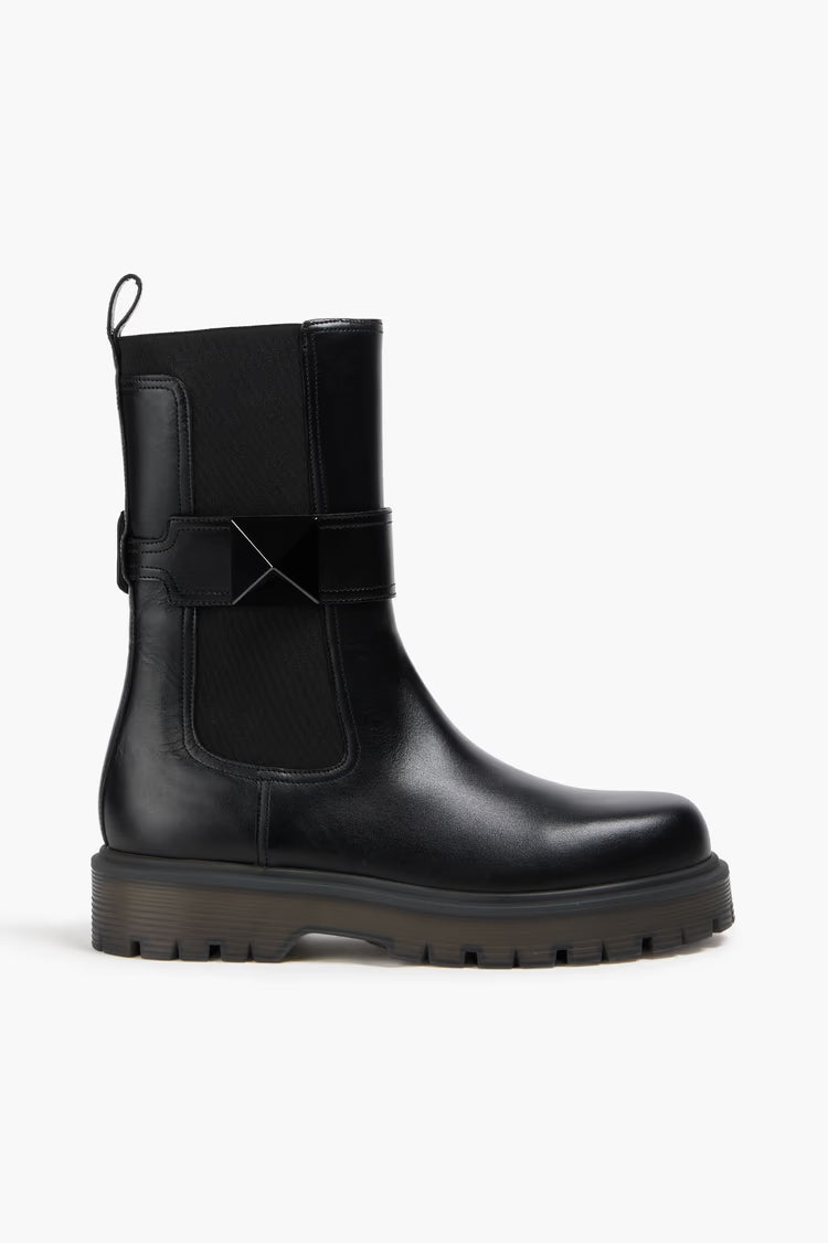 Valentino Garavani One Stud Leather Chelsea Boots