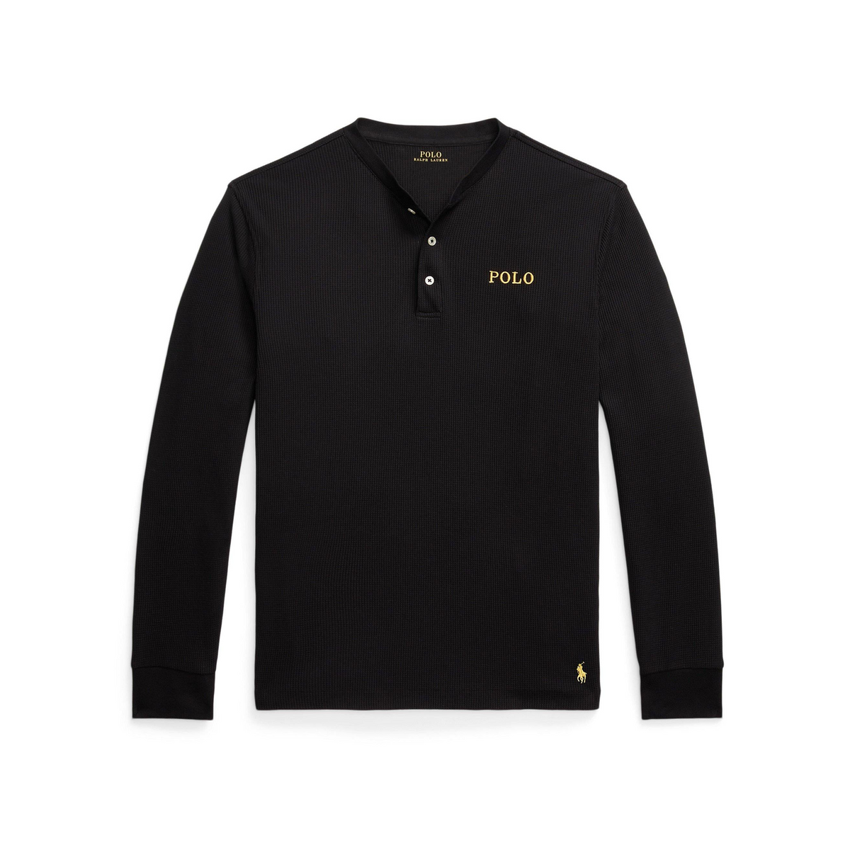 Waffle Henley Long Sleeve T-Shirt