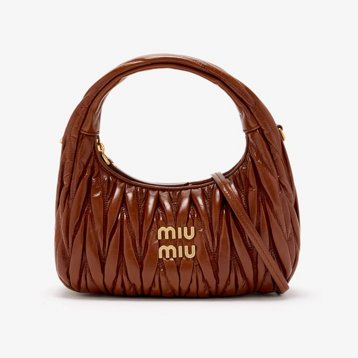 Wander matelassé nappa leather hobo bag