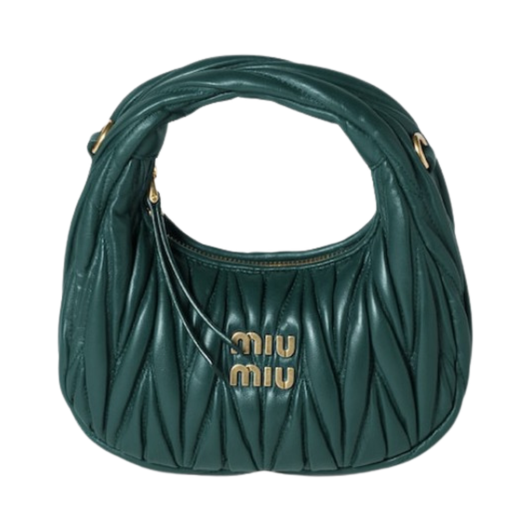 Wander matelassé nappa leather hobo mini-bag