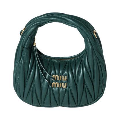 Wander matelassé nappa leather hobo mini-bag