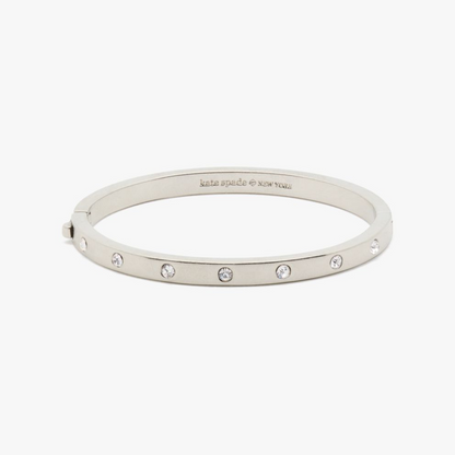 Set in Stone Hinged Silver Bangle